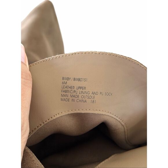 Steve Madden Croft Pointed Toe Boot Knee High Leather Size 6 Block Heel - Picture 6 of 7